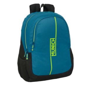 safta munich land mochila adaptable a carro portabotellas dos compartimentos grandes tirador doble hombreras ergonomicas asa de mano 23l 320x160x440mm color azul oscuro