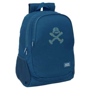 safta harper and neyer mochila adaptable a carro portabotellas dos compartimentos grandes tirador doble hombreras ergonomicas asa de mano superior 23l 320x160x440mm color azul marino