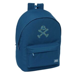 safta harper and neyer mochila para portatil hasta 15.6" conector usb base acolchada tirador doble hombreras ergonomicas asa superior 24.55l 310x180x440mm color azul marino
