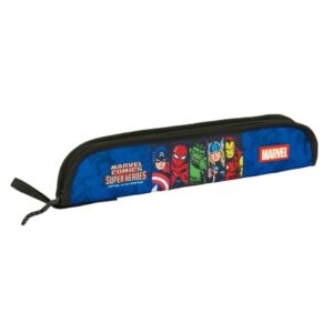 safta avengers portaflautas interior acolchado alojamiento para varilla asa lateral borde reforzado 0.6l 370x20x80mm color azul oscuro
