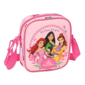 safta princesas disney bolsito con bandolera 1l material duradero facil de limpiar atractivo y magico 160x40x180mm color rosa
