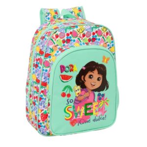 safta dora mochila infantil adaptable a carro portabotellas hombreras ergonomicas acolchadas y comodas bolsillo frontal 10l 260x110x340mm color menta