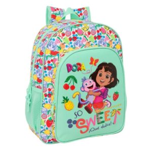 safta dora mochila adaptable a carro portabotellas doble tirador en cremallera hombreras ergonomicas acolchadas asa de mano superior 15l 320x120x380mm color menta