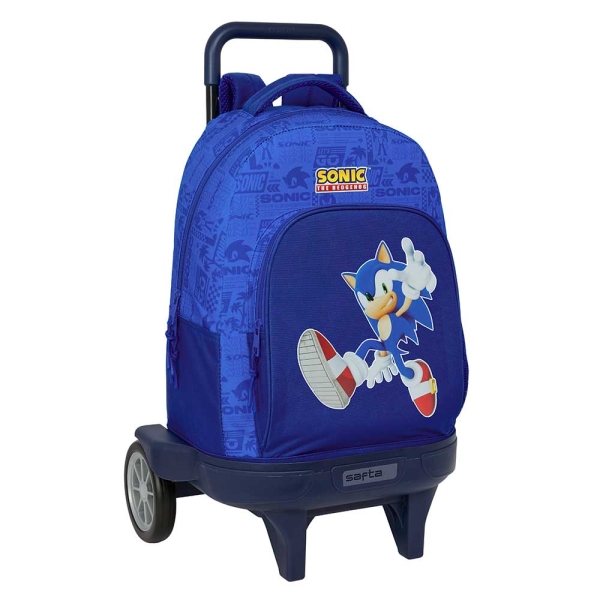 safta sonic mochila con carro portabotellas tirador doble incluye tarjeta id carro de pp ruedas antivibracion 330x220x450mm color azul oscuro