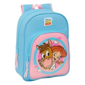 safta jessie mochila infantil adaptable a carro portabotellas hombreras ergonomicas bolsillo frontal 10l 260x110x340mm color azul claro