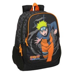 safta naruto mochila adaptable a carro portabotellas dos compartimentos grandes tirador doble hombreras ergonomicas y acolchadas asa de mano superior 23l 320x160x440mm color negro