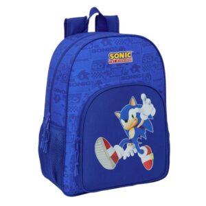safta sonic mochila adaptable a carro portabotellas doble tirador en cremallera hombreras ergonomicas y acolchadas asa de mano superior 19l 330x140x420mm color azul oscuro