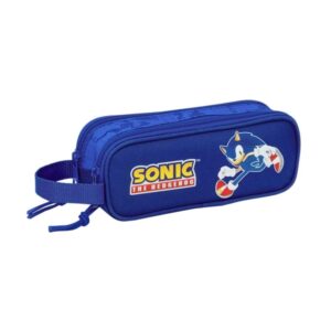 safta sonic portatodo 2 compartimentos con cremalleras asa lateral 1l 210x60x80mm color azul oscuro
