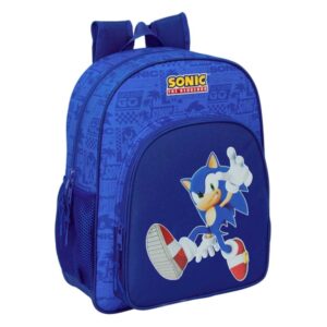safta sonic mochila adaptable a carro portabotellas tirador doble hombreras ergonomicas acolchadas bolsillo frontal asa de mano superior 15l 320x120x380mm color azul oscuro