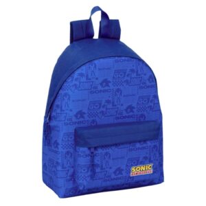 safta sonic mochila bolsillo frontal hombreras acolchadas doble tirador en cremallera asa superior 20.80l 330x150x420mm color azul oscuro