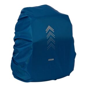 safta funda impermeable para mochila 64l goma elastica ajustable reflectante compatible con mochilas grandes visibilidad 320x400x500mm color azul marino