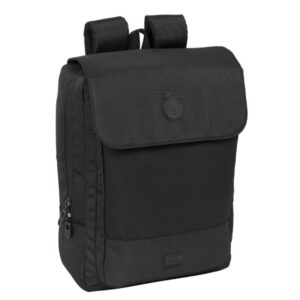 safta real madrid premium mochila para portatil hasta 13.3" conector usb rejilla transpirable en la espalda cinta para maleta asa superior 13.6l 290x120x390mm color negro