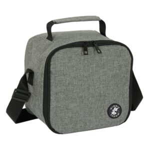 safta minnie mouse grey bolsa isotermica porta alimentos 4.4l cremallera interior forrado de aluminio bandolera ajustable repelente al agua asa superior 200x150x200mm color gris