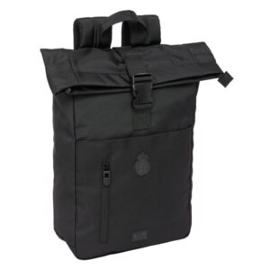 safta real madrid premium mochila para portatil hasta 15.6" cremallera interior acolchado rejilla transpirable asa superior 15.3l 280x130x420mm color negro