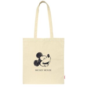 safta mickey mouse tote bag bolsa de tela asas de mano color beige