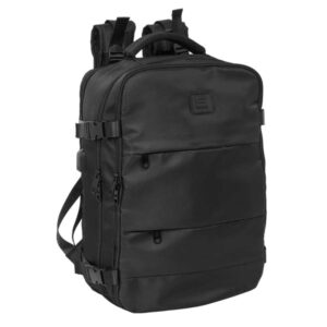 safta mochila de cabina bolsillo para portatil hasta 15.6" conector usb portabotellas zapatillero cinta para maleta cierres de pvc 23.1l 290x190x440mm color negro