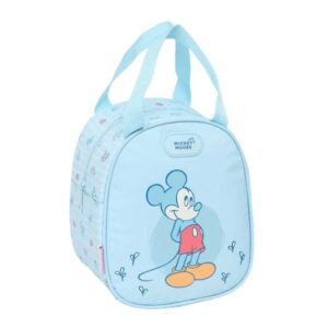 safta mickey mouse baby neceser termo de 5.85l interior forrado en aluminio asa superior 190x140x220mm color azul claro