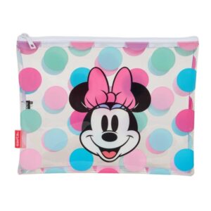 safta minnie mouse beach bolsa de verano cremallera 2l ligera y duradera perfecta para playa 300x230mm color transparente