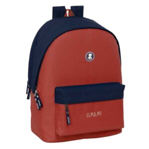 safta el pulpo caldera mochila para portatil hasta 15.6" conector usb base acolchada tirador doble hombreras ergonomicas asa superior 24.55l 310x180x440mm color rojo oscuro
