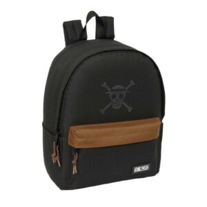 safta one piece mochila para portatil hasta 14.1" portabotellas tirador doble bolsillo frontal hombreras y espalda acolchadas asa superior 310x160x400mm color negro