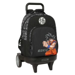 safta dragon ball mochila con carro extraible bolsillo frontal portabotellas tirador doble hombreras acolchadas tarjeta id ruedas antivibracion 33 l 330x220x450mm color negro