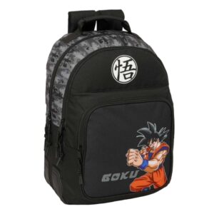 safta dragon ball mochila con 2 compartimentos antirozaduras adaptable a carro bolsillo frontal portabotellas tirador doble hombreras ergonomicas 20l 320x150x420mm color negro