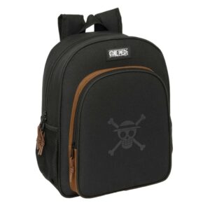 safta one piece mochila adaptable a carro portabotellas tirador doble hombreras ergonomicas espalda acolchada bolsillo frontal asa de mano superior 320x120x380mm color negro