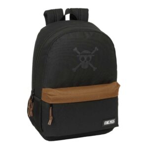 safta one piece mochila adaptable a carro bolsillos laterales doble tirador en cremallera bolsillo frontal hombreras ergonomicas asa de mano superior 19l 300x140x460mm color negro
