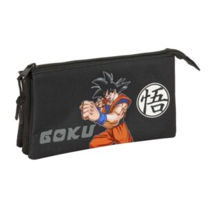 safta dragon ball portatodo cremallera 0.6l bolsillo interior 220x30x120mm color negro
