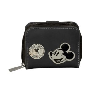 safta mickey mouse monedero con billetera compartimento para billetes y tarjetas cierre con iman compartimento para monedas 0.10l 110x20x95mm color negro
