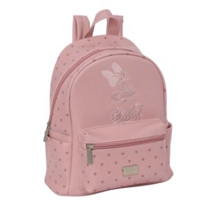 safta minnie mouse mini mochila bolsillo frontal bolsillo lateral interior forrado hombreras ajustables asa superior 9l 240x120x280mm color rosa pastel