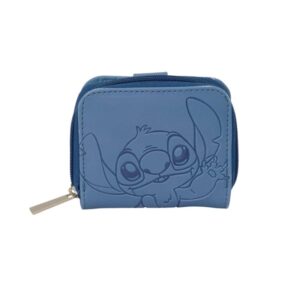 safta stitch blue monedero con billetera cierre con iman compartimento con cremallera 0.10l 110x20x95mm color azul