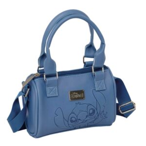 safta stitch blue bolso cremallera interior forrado asas y bandolera ajustables 1.20l 160x75x100mm color azul