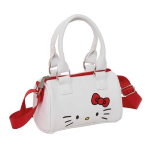 safta hello kitty bolso cremallera interior forrado asas y bandolera ajustables 1.20l 160x75x100mm color blanco