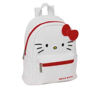 safta hello kitty mini mochila bolsillo frontal interior forrado hombreras ajustables asa superior comoda bolsillo lateral 240x120x280mm color blanco