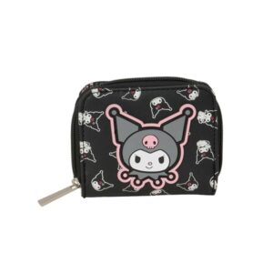 safta kuromi monedero con billetera cierre con iman compartimento de monedas 0.10l 110x20x95mm color negro