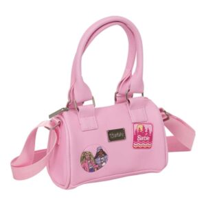 safta barbie bolso cremallera interior forrado asas y bandolera ajustables 1.20l 160x75x100mm color rosa