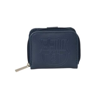 safta f.c.barcelona monedero con billetera compartimento para billetes y tarjetas cierre con iman compartimento para monedas 0.10l 110x20x95mm color azul marino