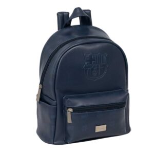 safta f.c.barcelona mini mochila bolsillo frontal bolsillo lateral interior forrado hombreras ajustables asa superior comoda 9l 240x120x280mm color azul marino