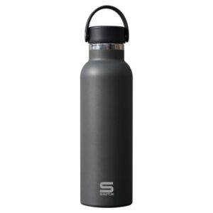 safta botella termo de 600ml acero inoxidable base de silicona antideslizante asa superior color gris