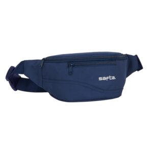 safta bolsa de cintura cremallera cintas ajustables 2.49l material resistente 230x90x120mm color azul marino