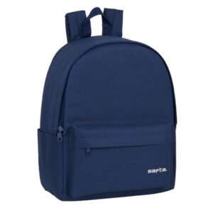 safta mochila para portatil hasta 14.1" interior acolchado correas acolchadas cremallera doble asa superior 19.85l 310x160x400mm color azul marino