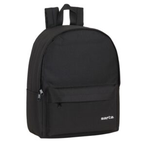 safta mochila para portatil hasta 14.1" interior acolchado bolsillos laterales tirador doble asa superior 19.85l 310x160x400mm color negro