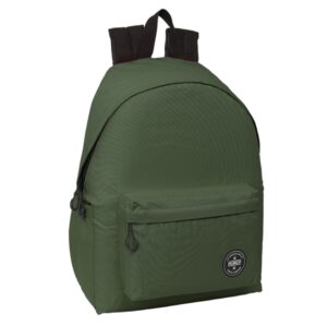 safta munich teen khaki mochila para portatil hasta 14.1" 17.3l ergonomico correas ajustables 310x130x430mm color verde oscuro