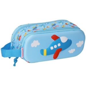 safta avion portatodo cremallera asa lateral color azul claro