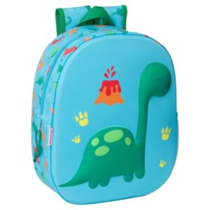 safta dino mochila 3d portabotellas hombreras acolchadas asa superior resistente y duradero uso diario versatil y practico color azul