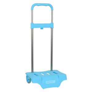 safta carro portamochilas ruedas antivibracion sistema de sujecion universal 32x16x44cm color azul claro