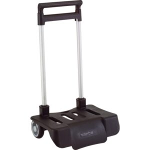 safta carro portamochilas sistema plegable ruedas silenciosas sistema antivuelco medidas abiertas peso ligero sistema universal 32x16x44cm color negro