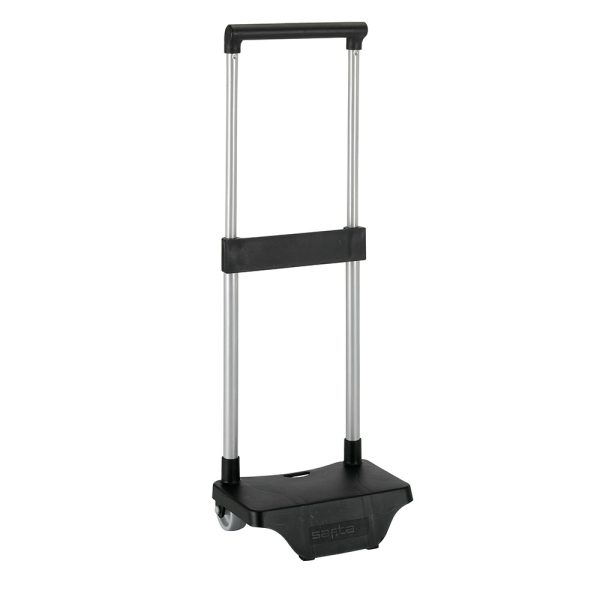 safta carro portamochilas sujecion universal material resistente ruedas de pvc modelo patentado 26x10x34cm color negro