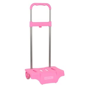 safta carro portamochilas ruedas antivibracion sistema de sujecion universal medidas compactas 32x16x44cm color rosa